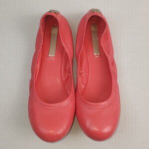 BCBGMaxAzria Pink Magie Elastic Vegan Leather Ballet Flats